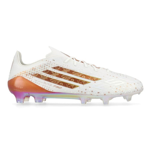 adidas F50 Elite FG Salah AFCON - Blanc/Cuivré ÉDITION LIMITÉE